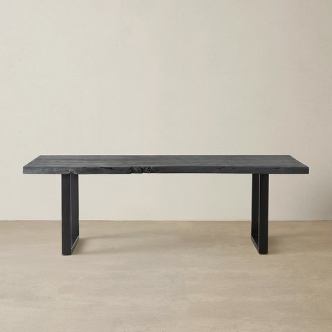 Dynasty Black Acacia Wood Dining Table inside Elevate Your Living Space with Black Acacia Wood Nesting Tables